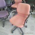 Coral Mid-back Steelcase Sensor Task Chair w/ Fixed Arms